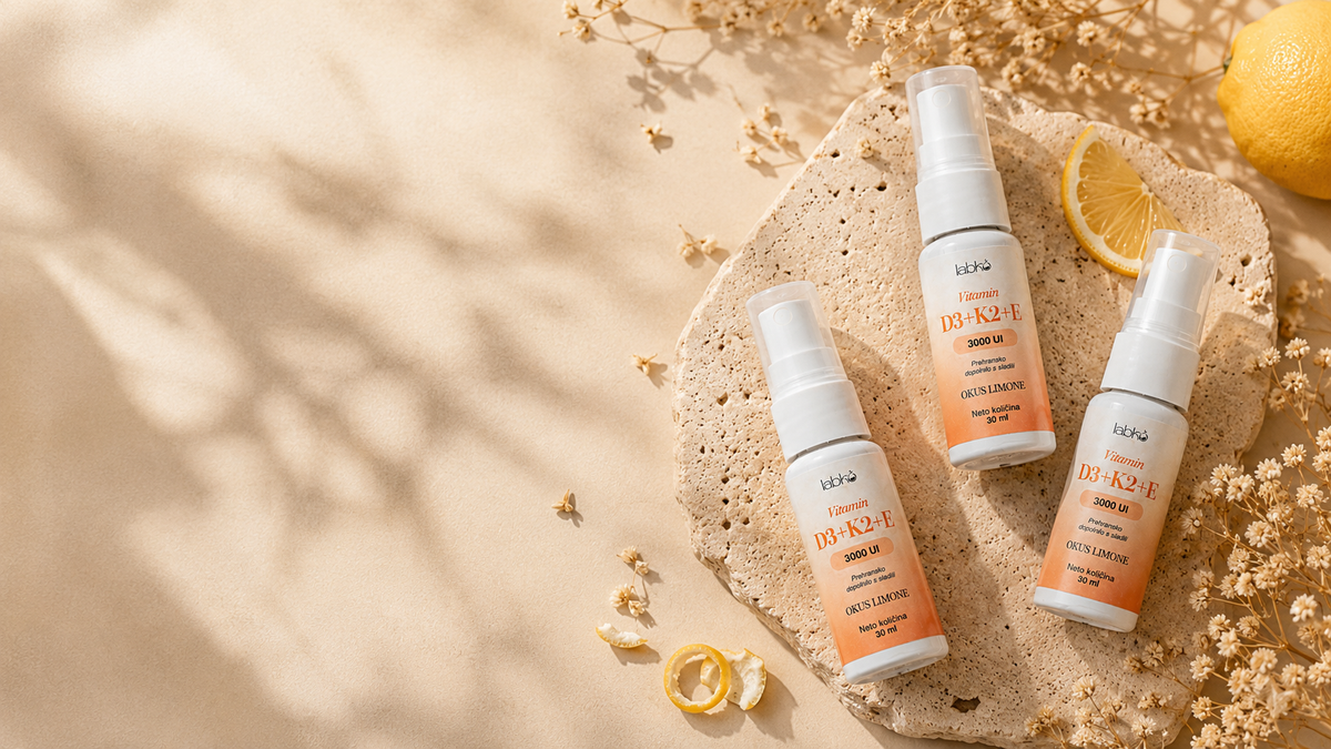 LABKO Vitamin D3 + K2 + E prehransko dopolnilo